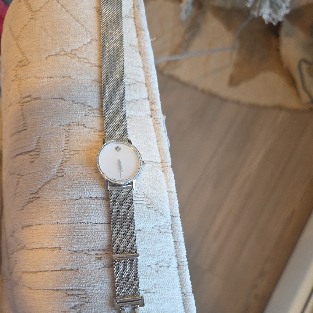 Movado Silver Stainless Steel Watch